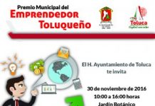 Lanzan convocatoria al Premio Municipal del Emprendedor Toluqueño 2016